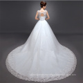 Q042 Lac Up Sexy Open Back Appliqued Flower Cheap Wedding Dress Europe Newest Lace Wedding Dress